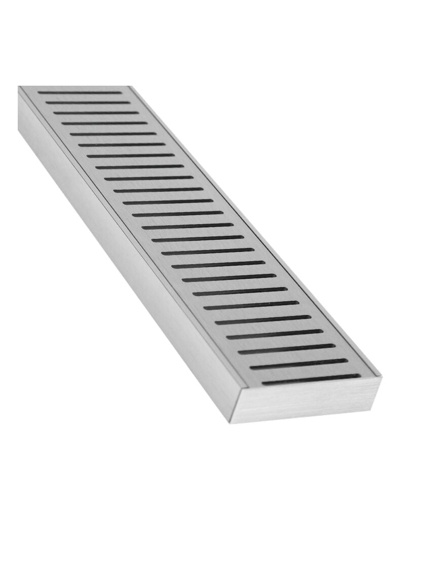 Aluminum Wide Standard Floor Grate Silk Silver 100mm X 26m