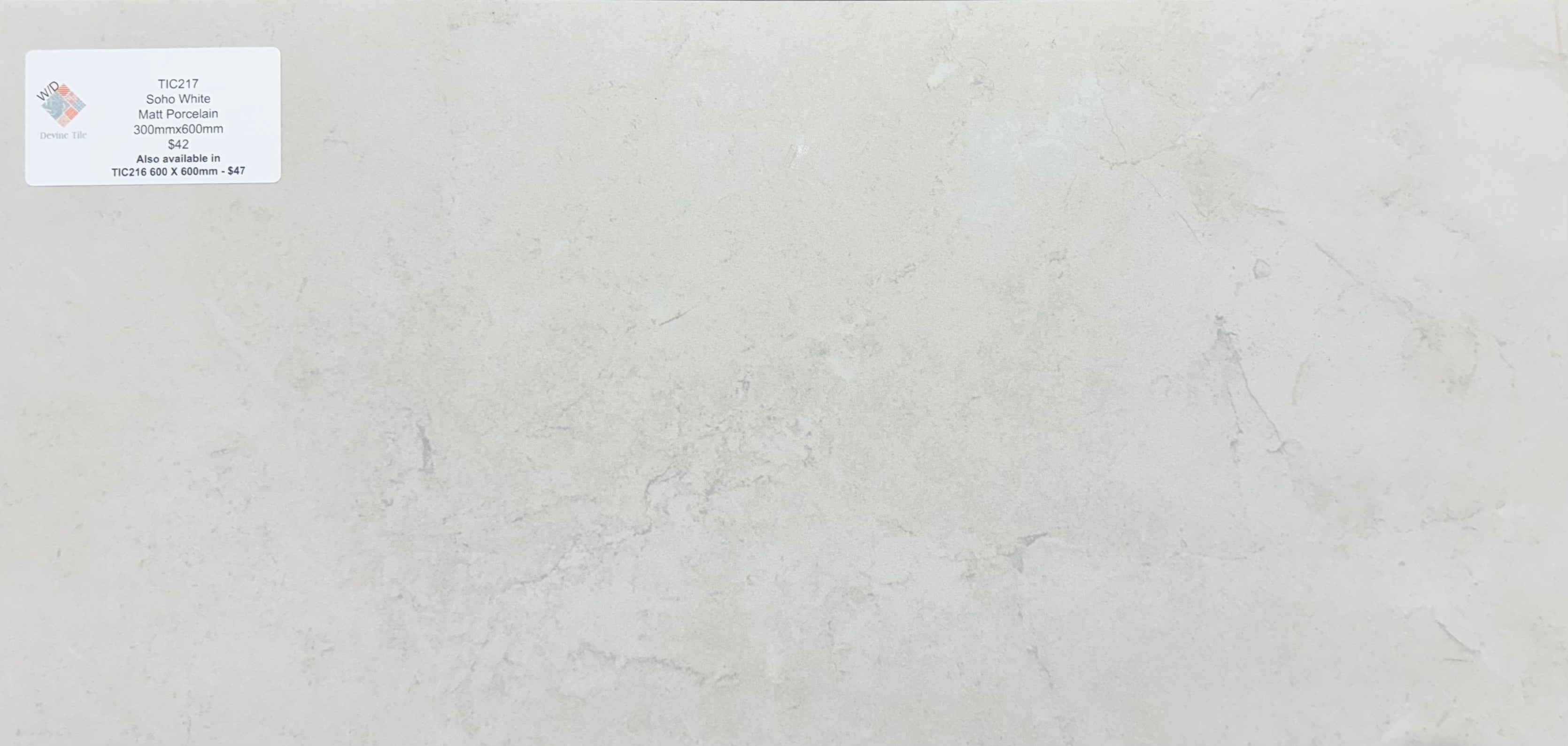 TIC217 Soho White Matt Porcelain