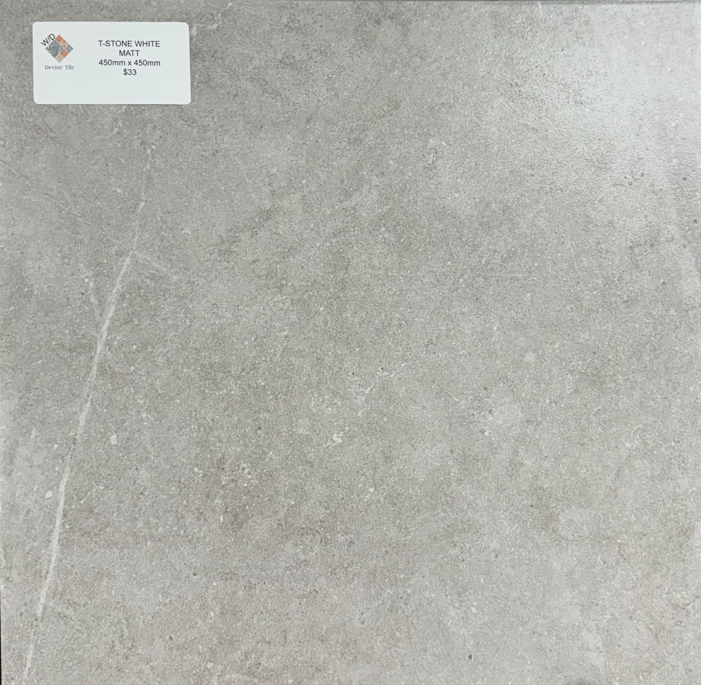 T-Stone White Matt Porcelain Tile