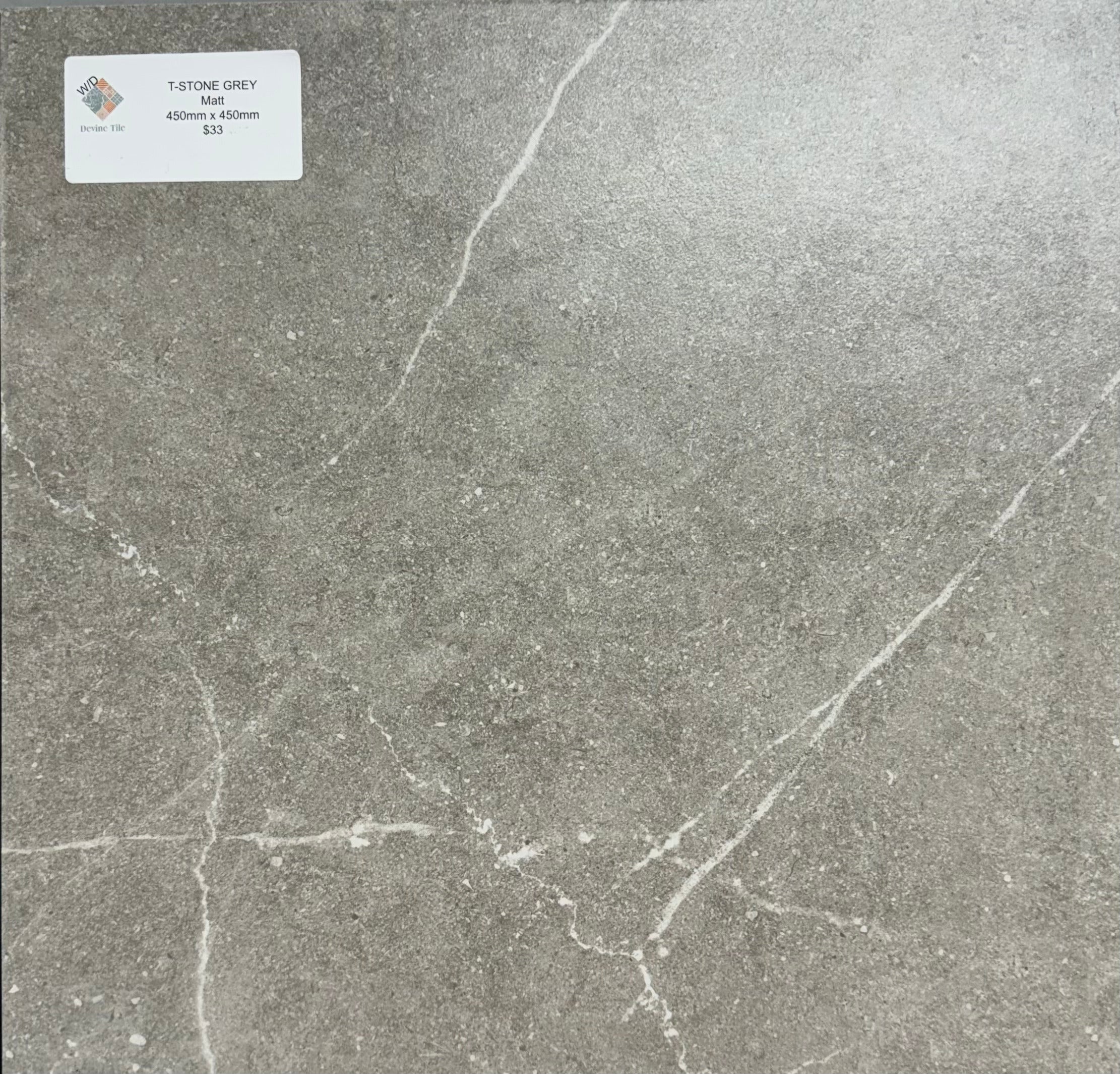 T-Stone Grey Matt Porcelain Tile