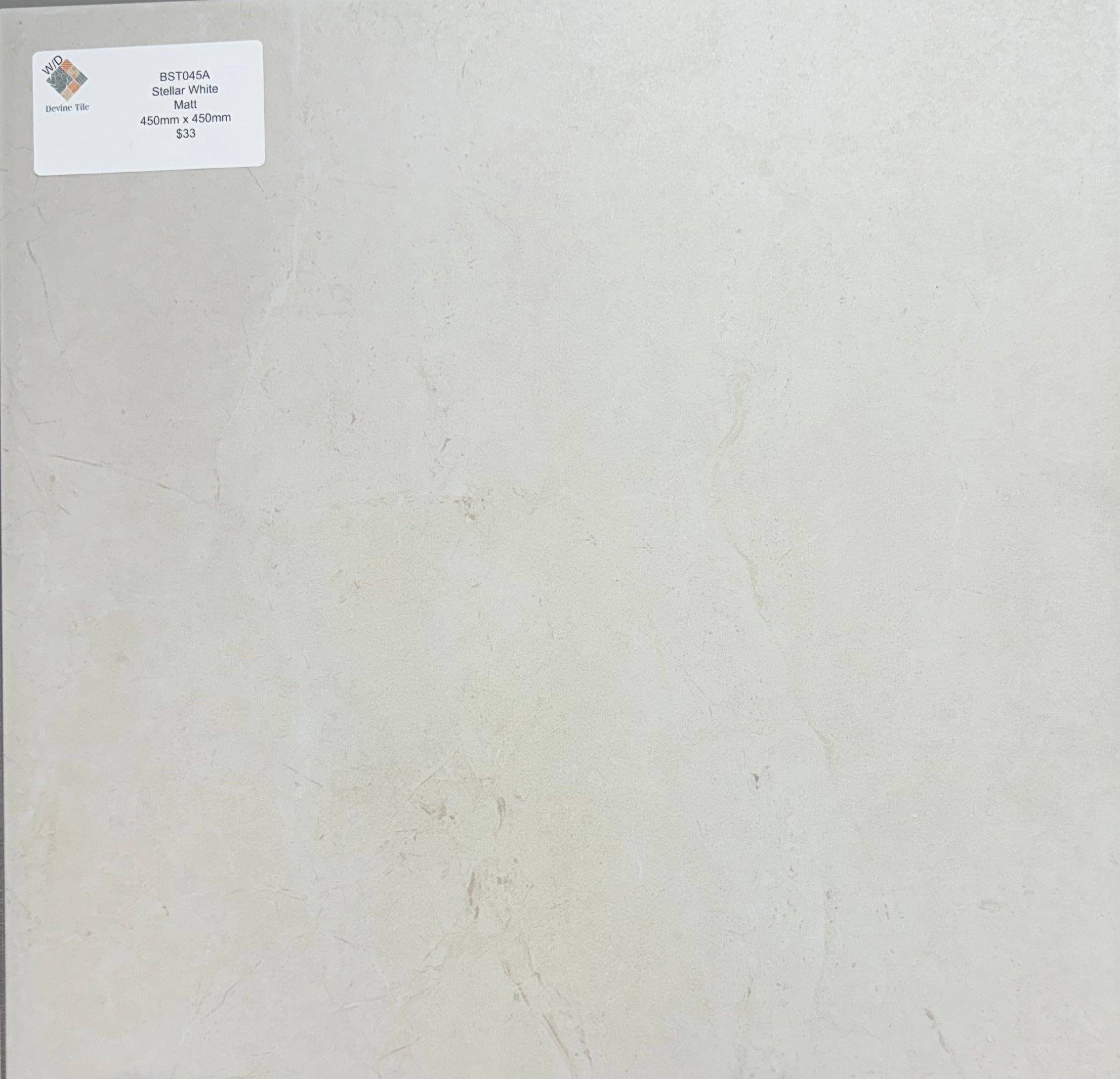 Steller White Matt Porcelain Tile