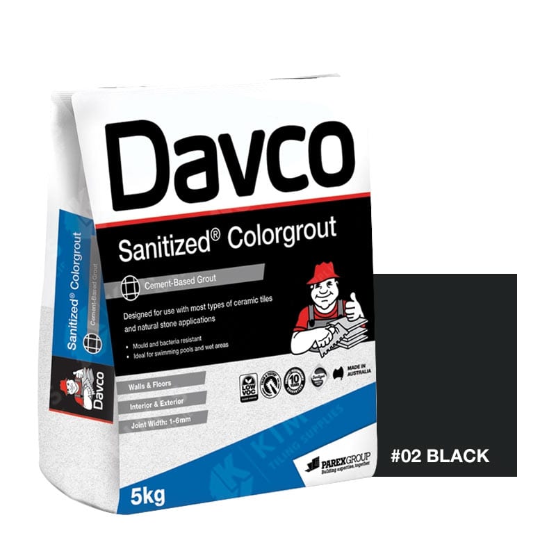 SIKA DAVCO Sanitized Colorgrout #02 Black 15Kg