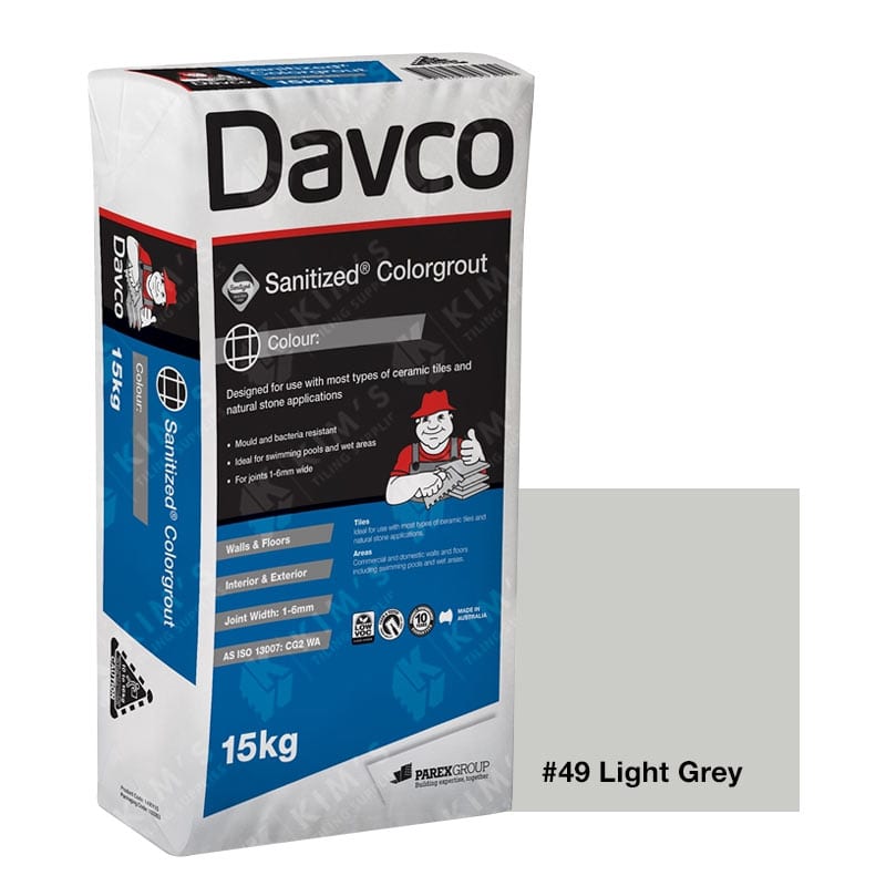 SIKA DAVCO Sanitized Colorgrout #49 Light Grey 15Kg