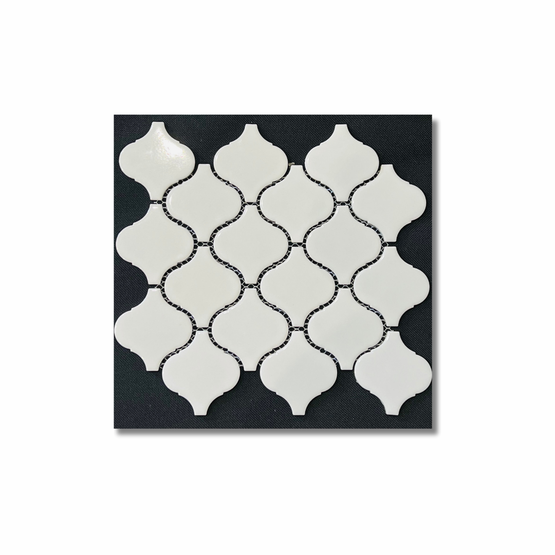 WHITE GLOSS LANTERN MOSAIC