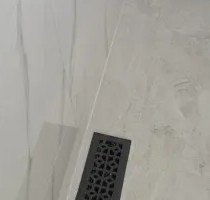 Companion porcelain floor tile with softer veining