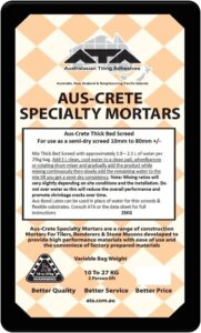 ATA AUS-CRETE SPECIALITY MORTARS THICK BED SCREED