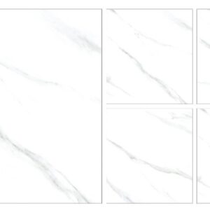 Bianco Carrara Tile Gloss Porcelain Wall Tile 600x600mm