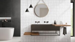 Ash Grey, Beige Daylight Gloss Porcelain Tile 100x100mm view 6