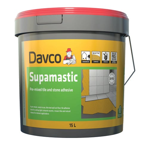 Davco Supamastic Ready-Mixed Wall Tile Adhesive 15L