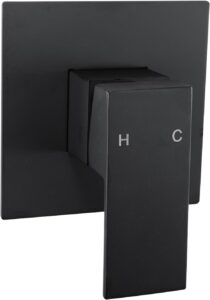 Square Shower Wall Mixer Matt Black view 1