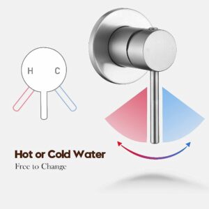 Round Shower Wall Mixer Brushed Nickel view 2