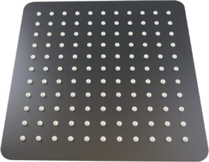 Square Rain Shower Head and Arm Matt Black view 2