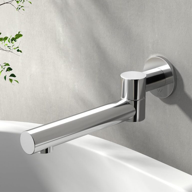 Round Swivel Bath Spout Chrome