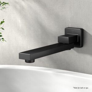 Square Swivel Bath Spout Matt Black view 2