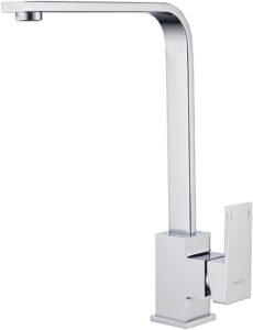 Square Gooseneck Basin Mixer Chrome view 1