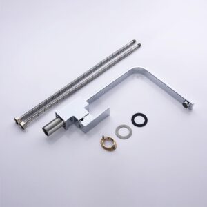 Square Gooseneck Basin Mixer Chrome view 3