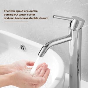 Tall Round Basin Mixer Chrome view 2