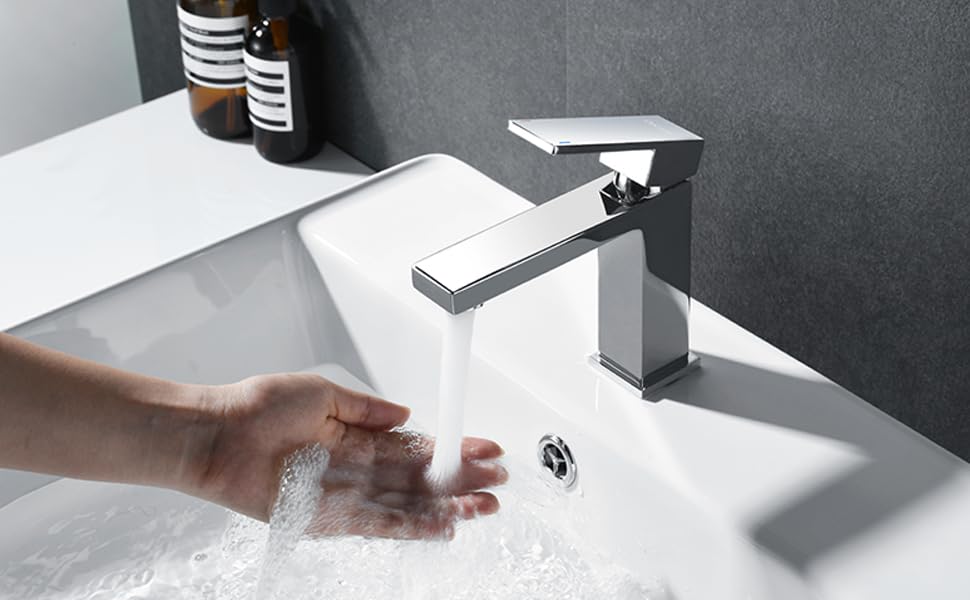 Square Basin Mixer Chrome
