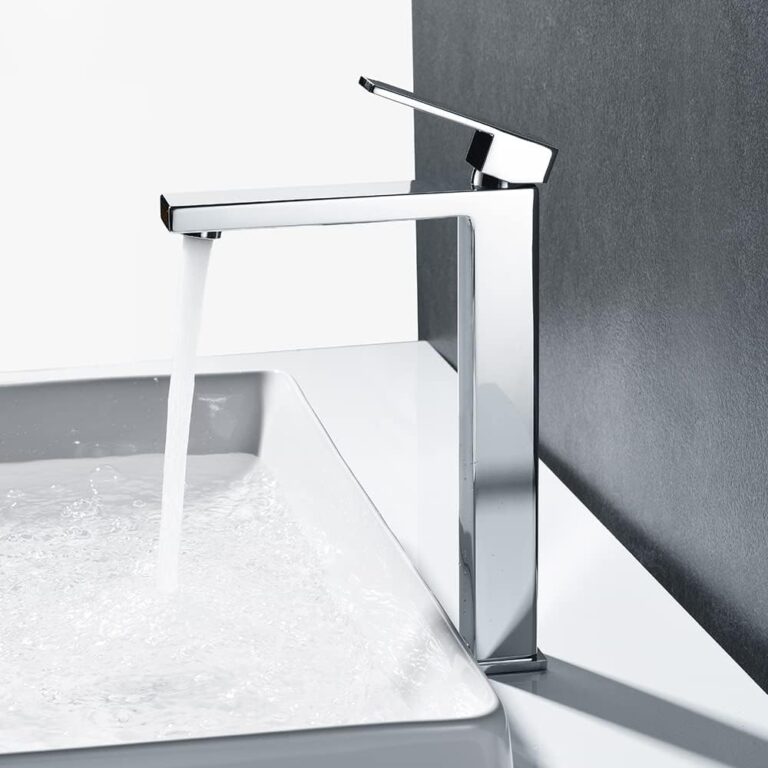 Tall Square Basin Mixer Chrome